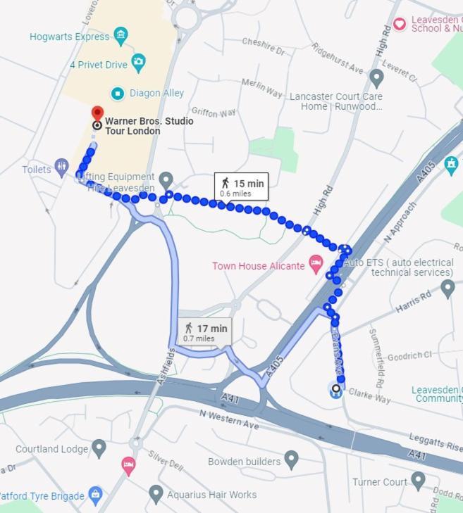 Self Contained, Double Bed Studio, Private Kitchen, Private Bath, Walking Distance To Harry Potter Watford  Luaran gambar